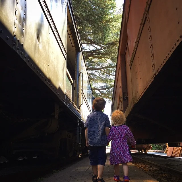 Lots of train travel in our future, luckily these two love trains! 