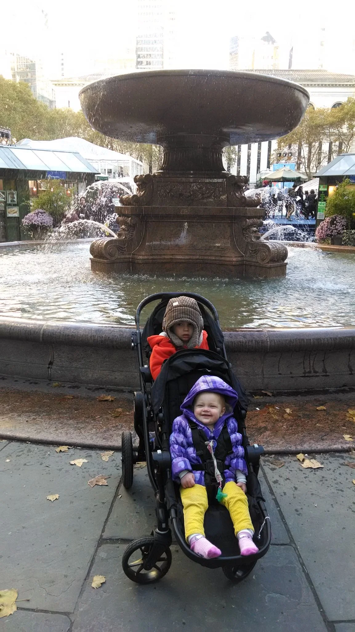 Wells and Isla at Bryant Park.