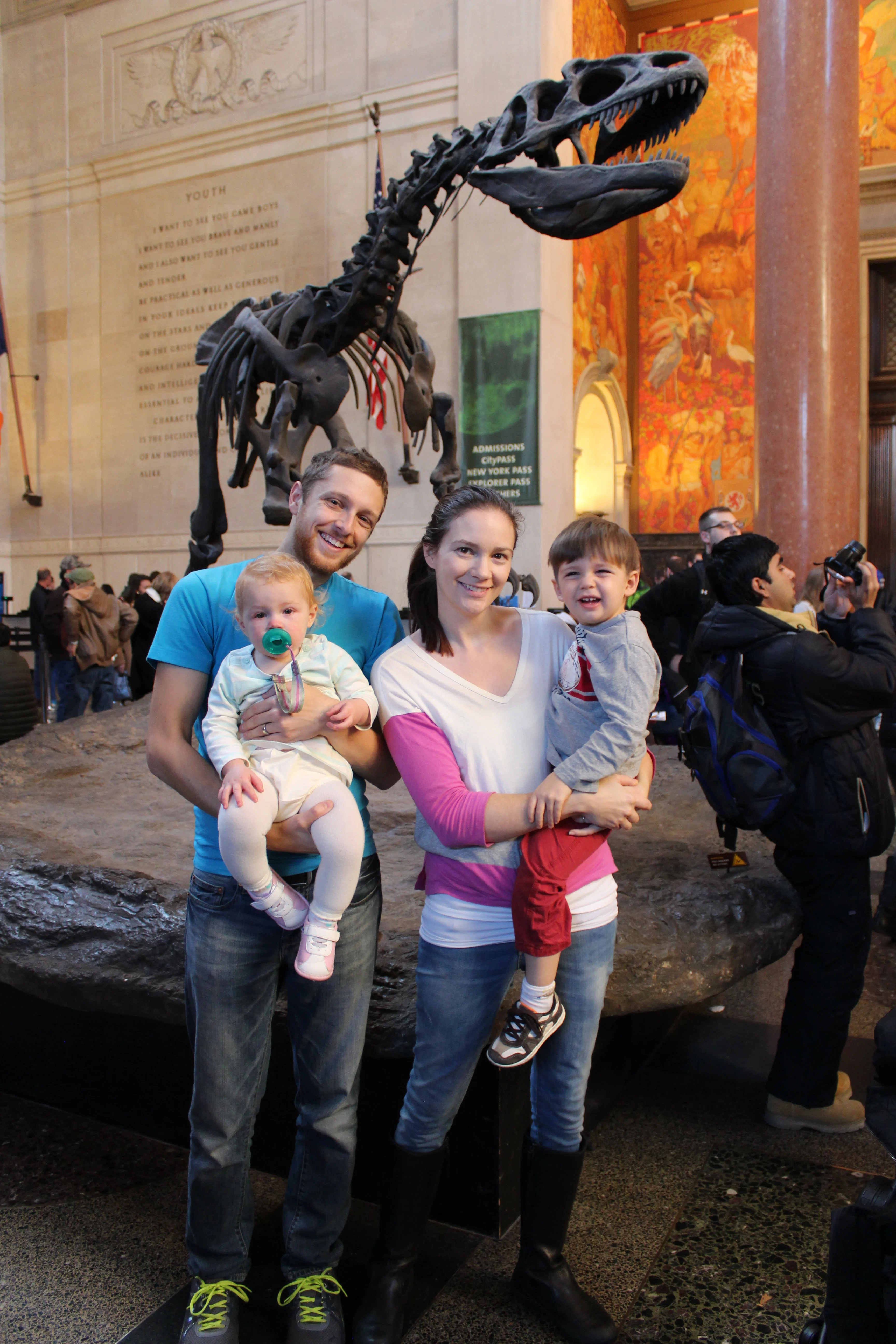 Family shot at the American Museum of Natural History